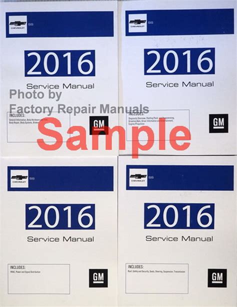 2016 Chevy SS Sedan Factory Service Manual Set Original Shop Repair - Factory Repair Manuals