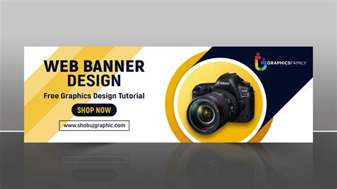 Modern Web Banner For Photography free psd template – GraphicsFamily