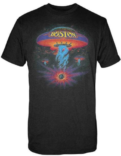 Boston Classic Rock n Roll Band T-Shirt - Debut Album Cover Art. Men's ...