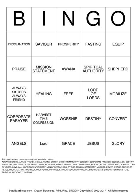 Fruit Of The Spirit Bingo Cards Free Printable