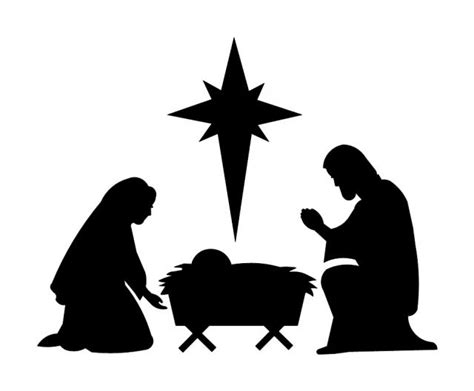 Nativity Stable Silhouette at GetDrawings | Free download