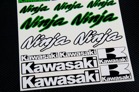 Kawasaki Ninja universal logo decals kit - Moto-Sticker.com