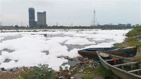 Video Shows Toxic Foam Floating On Yamuna River