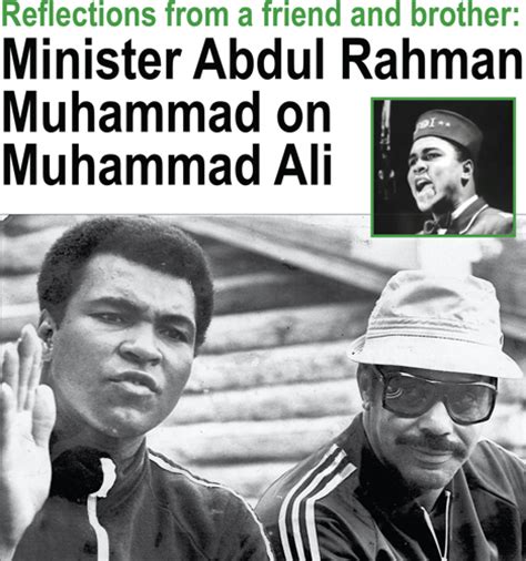 Reflections From A Friend And Brother: Minister Abdul Rahman Muhammad ...