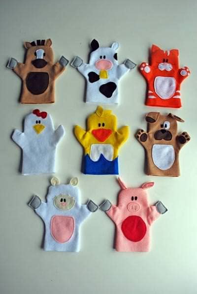 Old MacDonald Felt Finger Puppets {Free Pattern} – Tip Junkie