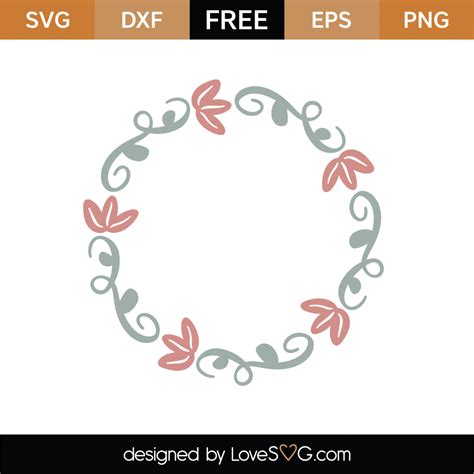 Free Floral Monogram Frame SVG Cut File | Lovesvg.com