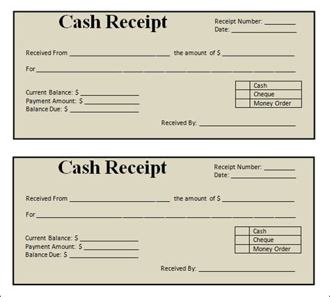 FREE 13+ Blank Receipt Templates in PDF | MS Word