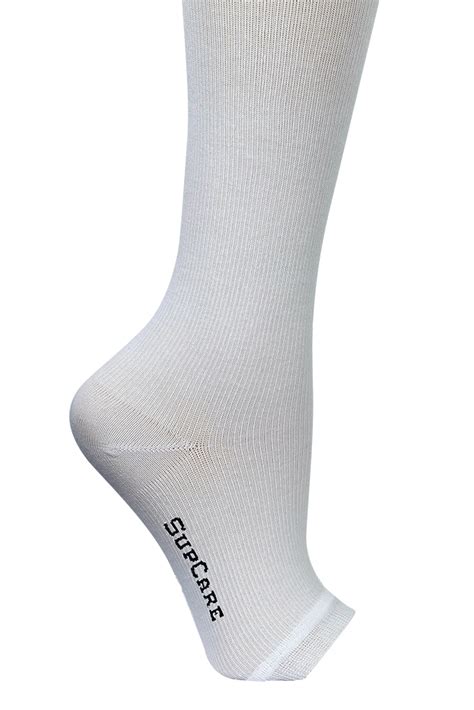 Compression stockings with open toe ( white )