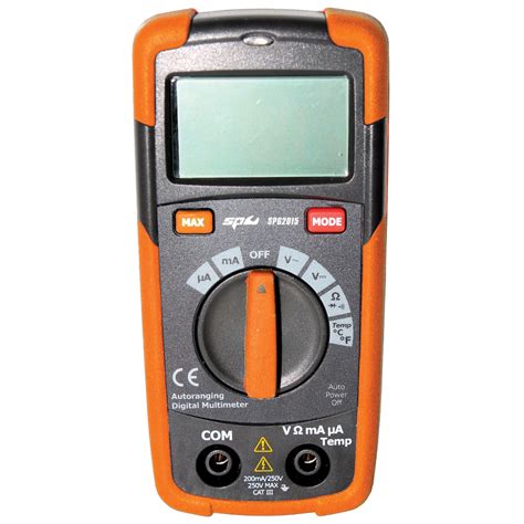 DIGITAL MULTIMETER WITH TEMPERATURE GAUGE-POCKET SIZE - SP62015-1 ...