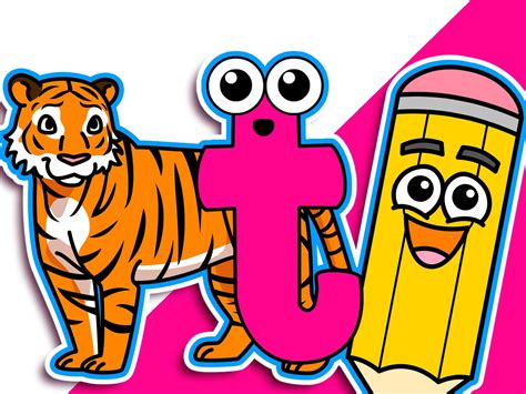 "Tiger Starts with T" | Level 1 Lower Case "t" | Teach Phonics, Children Learning, Speak English ...