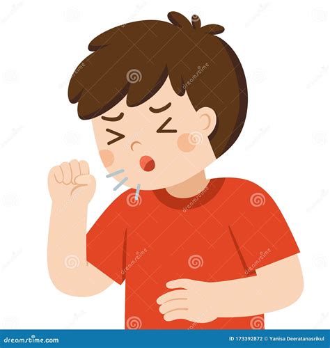 Coughing Patient At Doctor Office For Consultation Cartoon Vector ...