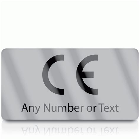 Buy Personalised Silver Standard CE Marking Labels | Cheap CE Labels