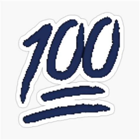 100 Points Emoji Stickers | Redbubble