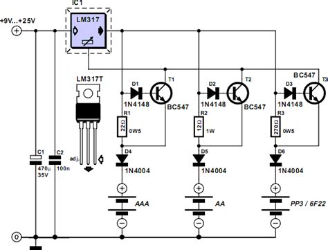 Automatic Nimh Battery Charger Circuit Diagram