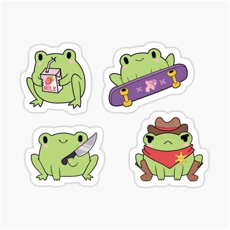 Paper, Party & Kids sticker for best friend frog lover gift kawaii frog ...