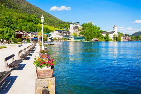 Wolfgangsee Lake in Austria Stock Photo - Image of resort, church: 127734944