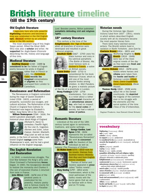 1 British Literature Timeline | PDF