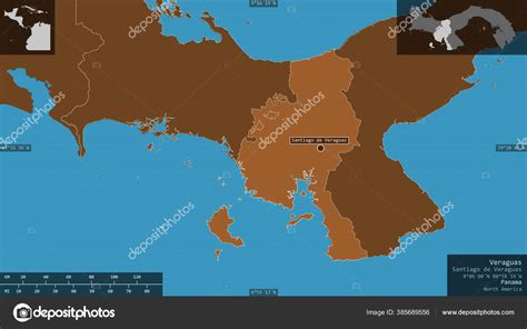 Veraguas Province Panama Patterned Solids Lakes Rivers Shape Presented Its Stock Photo by ...