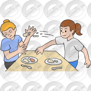 Food Fight Clipart