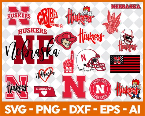 Nebraska Huskers NCAA Football Svg Dxf Eps Pdf Png, Cricut, Cutting file, Vector, Clipart - Svg ...