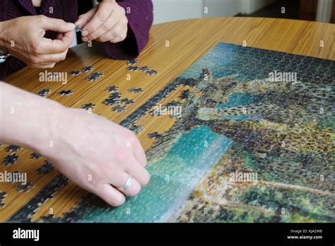 Completing jigsaw puzzle hi-res stock photography and images - Alamy