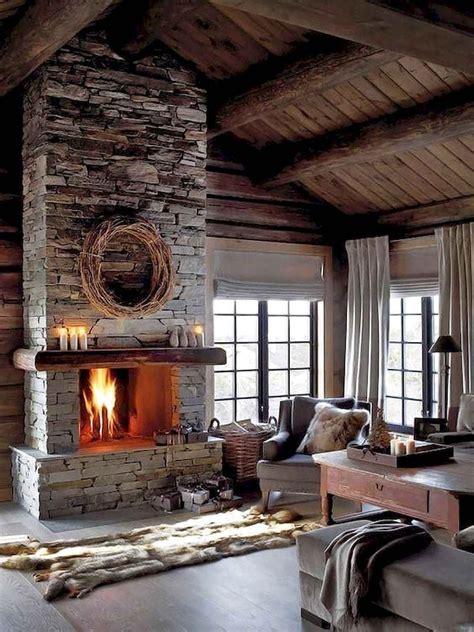 Favorite Log Cabin Homes Fireplace Design Ideas - FRUGAL LIVING | Home ...