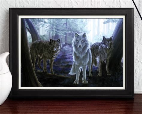 Wolf Art Painting Wolf Print Wolf Wall Art Wolf Home - Etsy