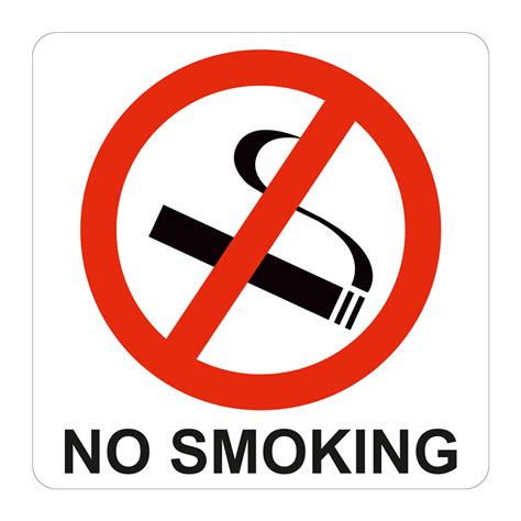 No Smoking Sign White