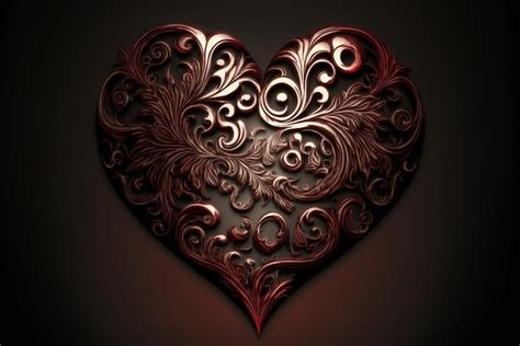 Premium Photo | Valentine love heart romance wallpaper art background