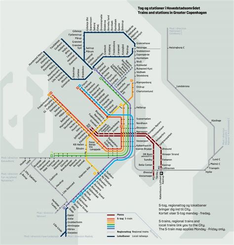 Copenhagen S-Train map - Ontheworldmap.com