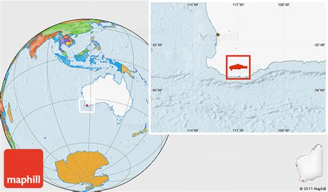 Political Location Map of Cranbrook, highlighted country