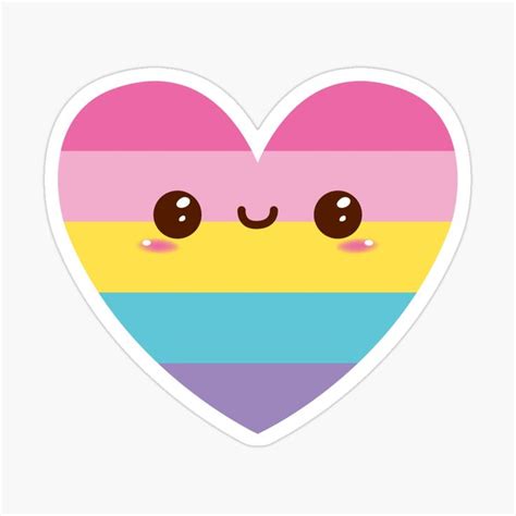 Kawaii Rainbow Heart Sticker