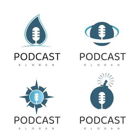 Premium Vector | Podcast and talk show logo template