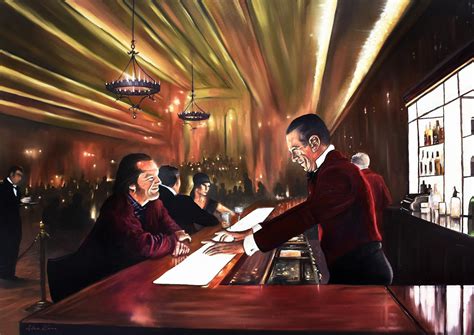 Shining Bar Scene Oil Painting Print Horror Movie Scene - Etsy