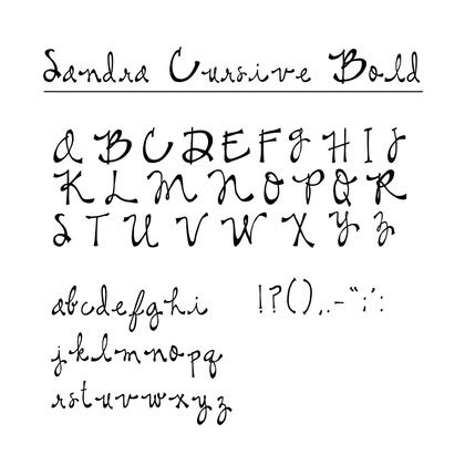 Bold Cursive Alphabet