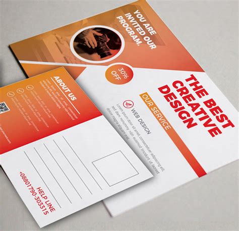 Modern Corporate Postcard Design Template 5.99 #2018postcardtemplate #BusinessPostcardTemplate # ...