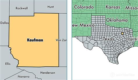 Kaufman County, Texas / Map of Kaufman County, TX / Where is Kaufman ...