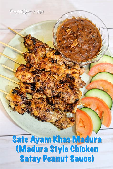 Sate Ayam khas Madura (Madura Style Chicken Satay) - Piggy Out