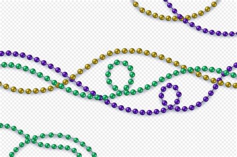 Free Vector | Realistic mardi gras beads