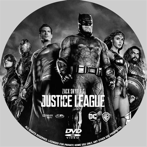 Zack Snyder's Justice League (2021) Custom DVD Label - DVDcover.Com