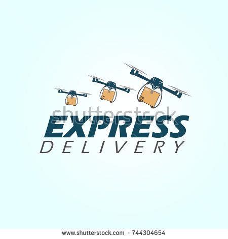 Drone Delivery Logo Vector Eps 10 Stock Vector (Royalty Free) 744304654 ...