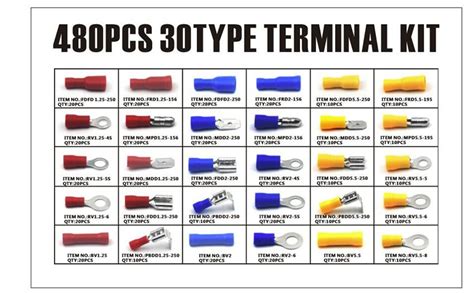 2021 Assorted Insulated Electrical Wire Crimp Terminal Connectors Spade ...