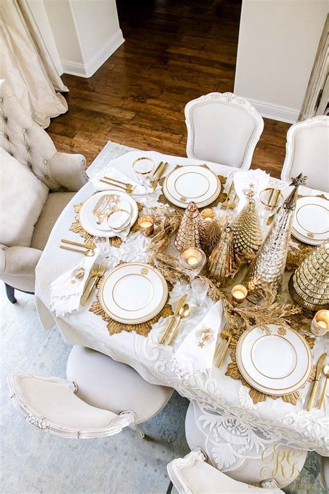 23+ White Gold Table Decor US - Hattie T. Diaz