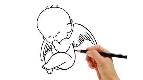 How to draw BABY ANGEL step by step - YouTube