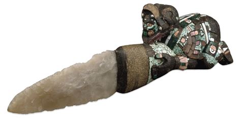 Sacrificial Knife with Mosaic Handle and Chalcedony Blade (article ...