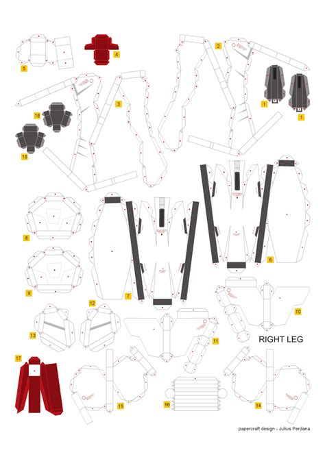 Geek's Republic: Unicorn Gundam by paper-replika [Part 4 Leg]