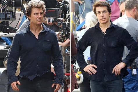 Tom Cruise and his ‘body double’ take time out on set of new movie The Mummy (That’s Tom on the ...