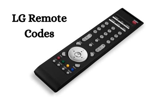 Universal Remote Codes for an LG TV