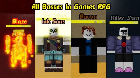 All Bosses In Games RPG (Part 1) - My Own New RPG Game | ROBLOX Games RPG - YouTube