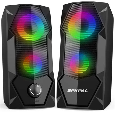 Buy SPKPAL PC Speakers, Computer Speakers Wired RGB Gaming Speaker for ...